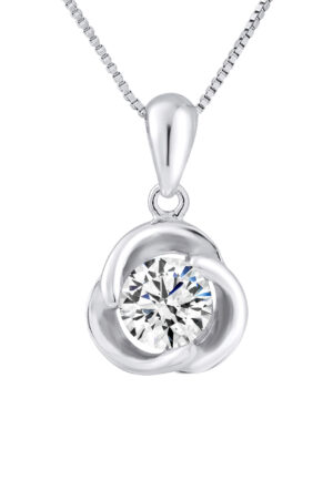 Zilver 925 zirkonium zilveren oxide bloem hanger wordt geleverd met een ketting aangeboden