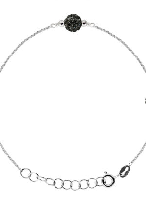 Crystal Trio Armband Preciosa Black Silver 925