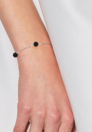 Alternative view of Crystal Trio Armband Preciosa Black Silver 925