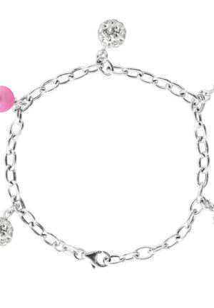 Breloques armband zoetwater watercultuur kralen en kristallen preciosa zilver 925