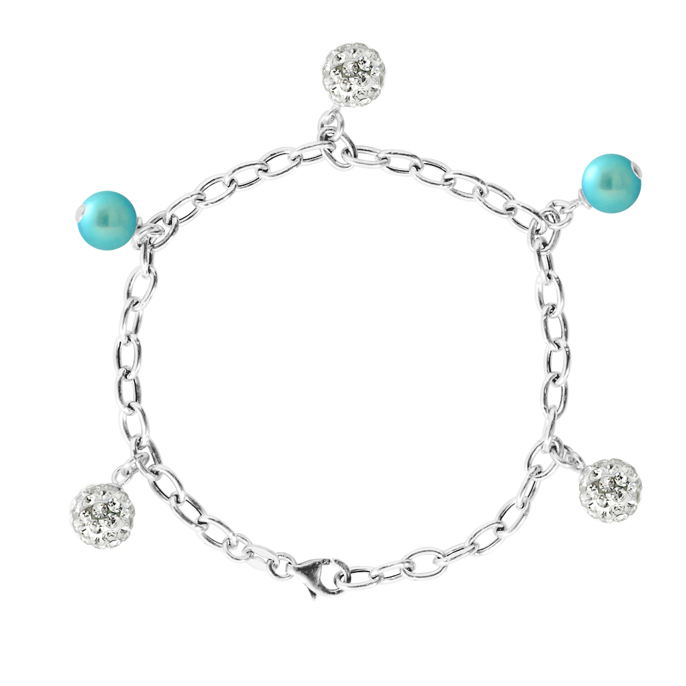 Turquoise Turquoise en Crystal Crystal Preciosa Silver 925