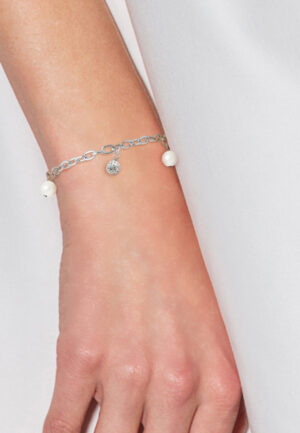 Alternative view of Breloque armband zwarte cultuurcultuur kralen en kristallen preciosa zilver 925