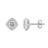 Solitaire oxiden zirkonium en zilver 925 - Casteloxide oorbellen