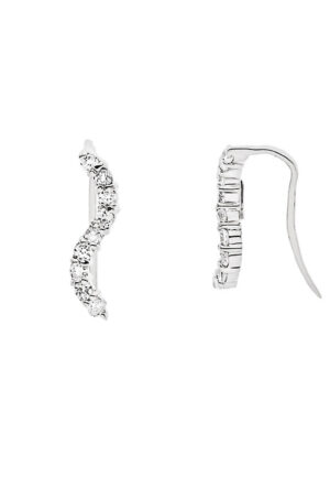 925 zilveren sieraden oorhaak en zirkoniumoxiden - discreet