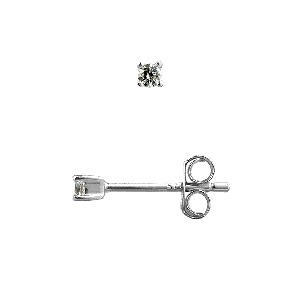2 mm ronde solitaire kussens Serti 4 klauwen zirkoniumoxiden - Desir 2