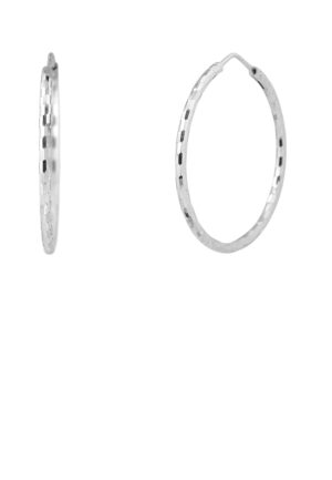 Diamond Creoles Diameter 3,5 cm Zilver 925 - Zon