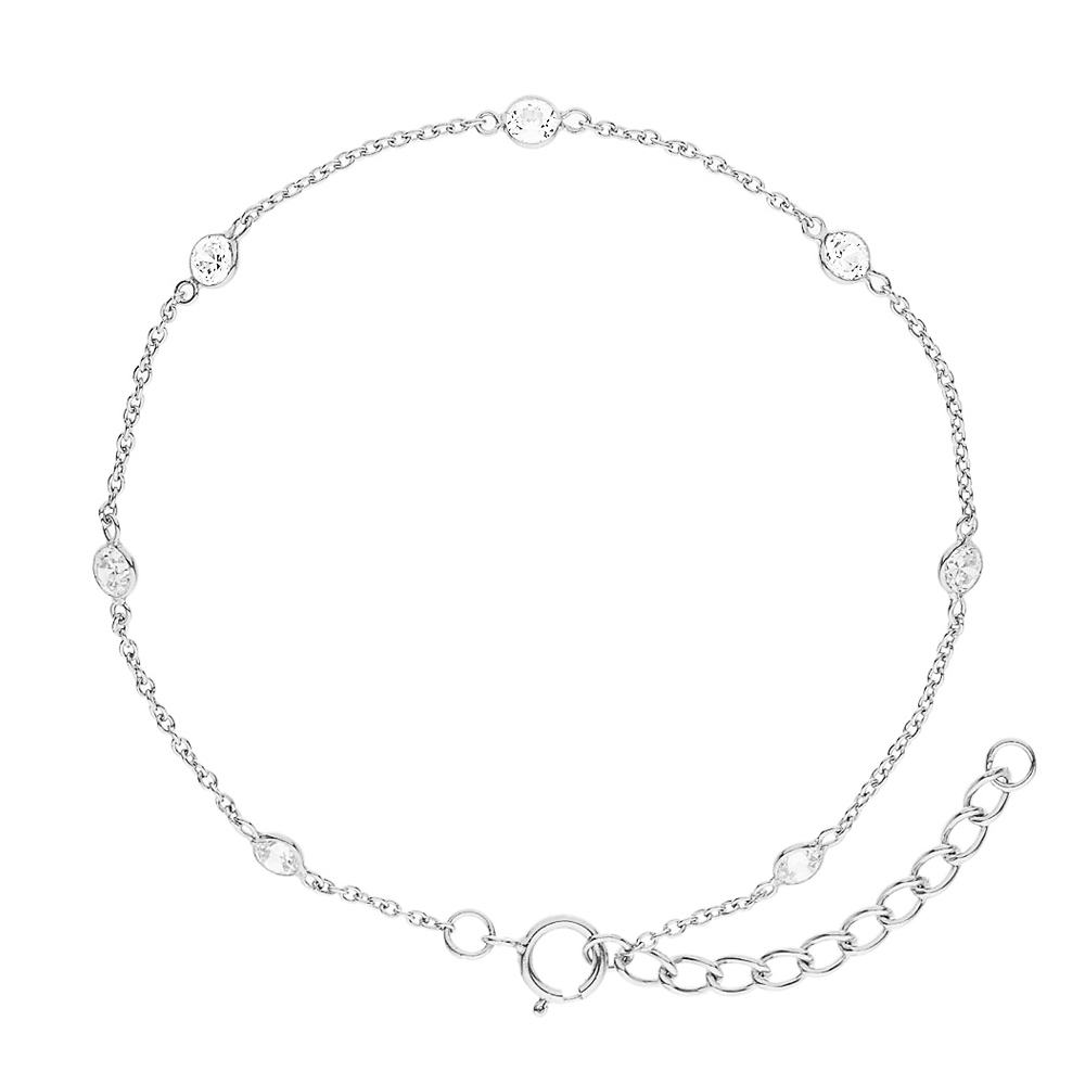 Afwisselend armband zirkoniumoxiden SERSTIS COD ZILVEREN 925 Verstelbaar