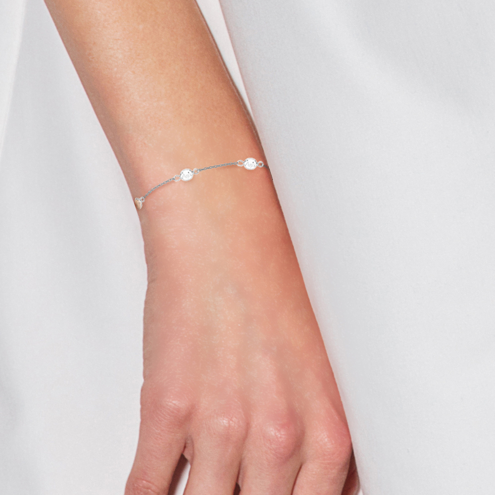 Afwisselend armband zirkoniumoxiden SERSTIS COD ZILVEREN 925 Verstelbaar - Afbeelding 2