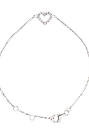 Hart armband zirkoniumoxides sieraden zilver 925 verstelbaar