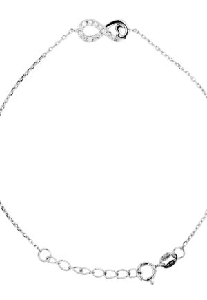 Infinity Armband Zirkoniumoxides Sieraden Zilver 925 Instelbaar