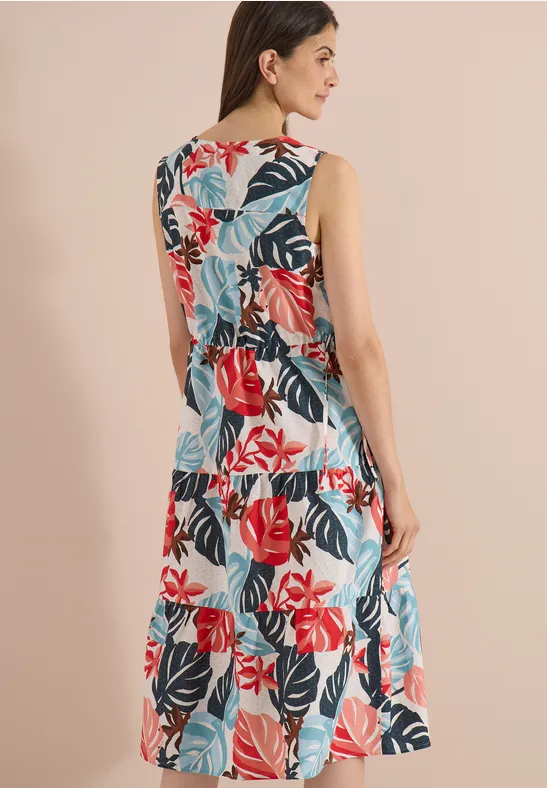 Midijurk met V-hals en print - Afbeelding 3