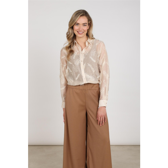 Nukus - Beige | Dames | Blouse | Beige | 3XL | regular | Kamst mode