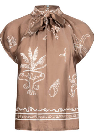 Nukus - Bruin | Dames | Blouse | Bruin | 3XL | regular | Kamst mode