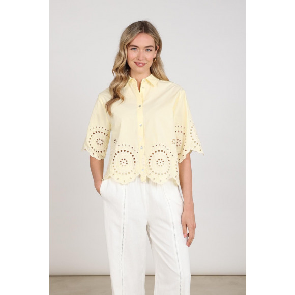 Nukus - Beige | Dames | Blouse | Beige | XXL | regular | Kamst mode