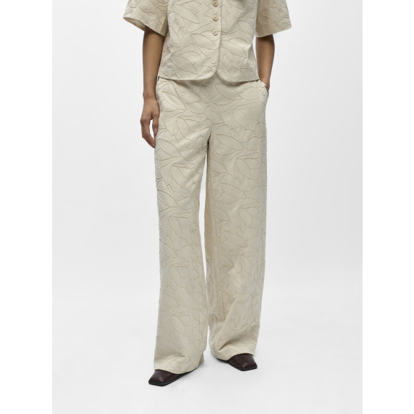 Object - Beige | Dames | Broek | Beige | 40 | regular | Kamst mode
