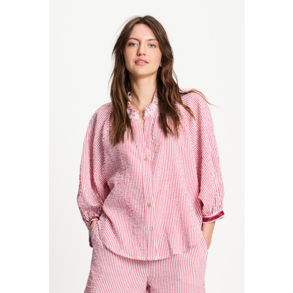 Pom Amsterdam - Rood | Dames | Blouse | Rood | 40 | regular | Kamst mode