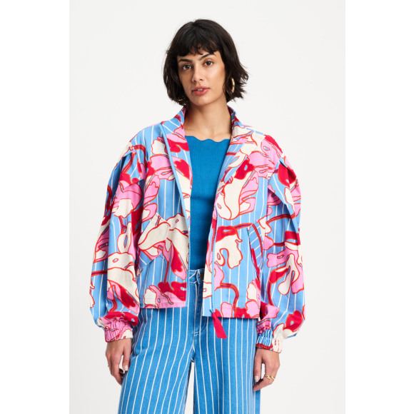 Pom Amsterdam - Blauw | Dames | Jasje | Blauw | 46 | regular | Kamst mode