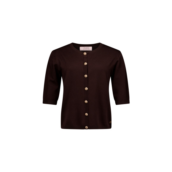 Studio Anneloes - Espresso | Dames | Vest | Espresso | XL | regular | Kamst mode