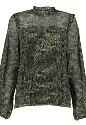 Geisha - Groen | Dames | Blouse | Groen | XL | regular | Kamst mode