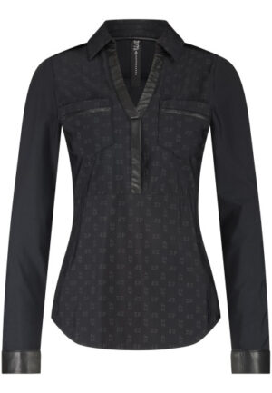 Zip73 - Zwart | Dames | Blouse | Zwart | 3XL | regular | Kamst mode