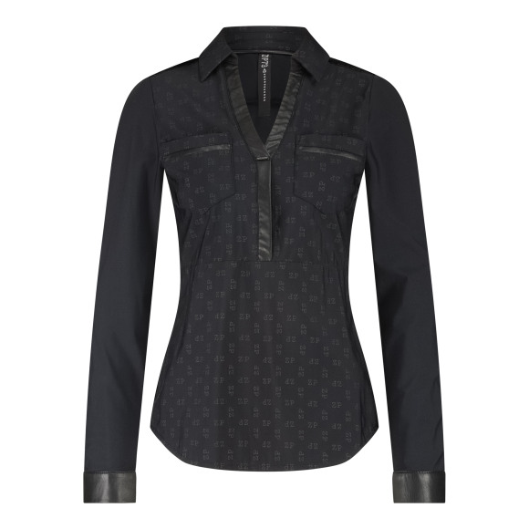 Zip73 - Zwart | Dames | Blouse | Zwart | M | regular | Kamst mode