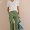 Wide Leg Broek met gestructureerde strepen