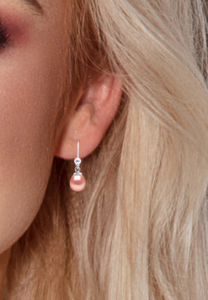 Alternative view of Oorbellen Dangle zoetwater parels White Peren 7-8 mm 925