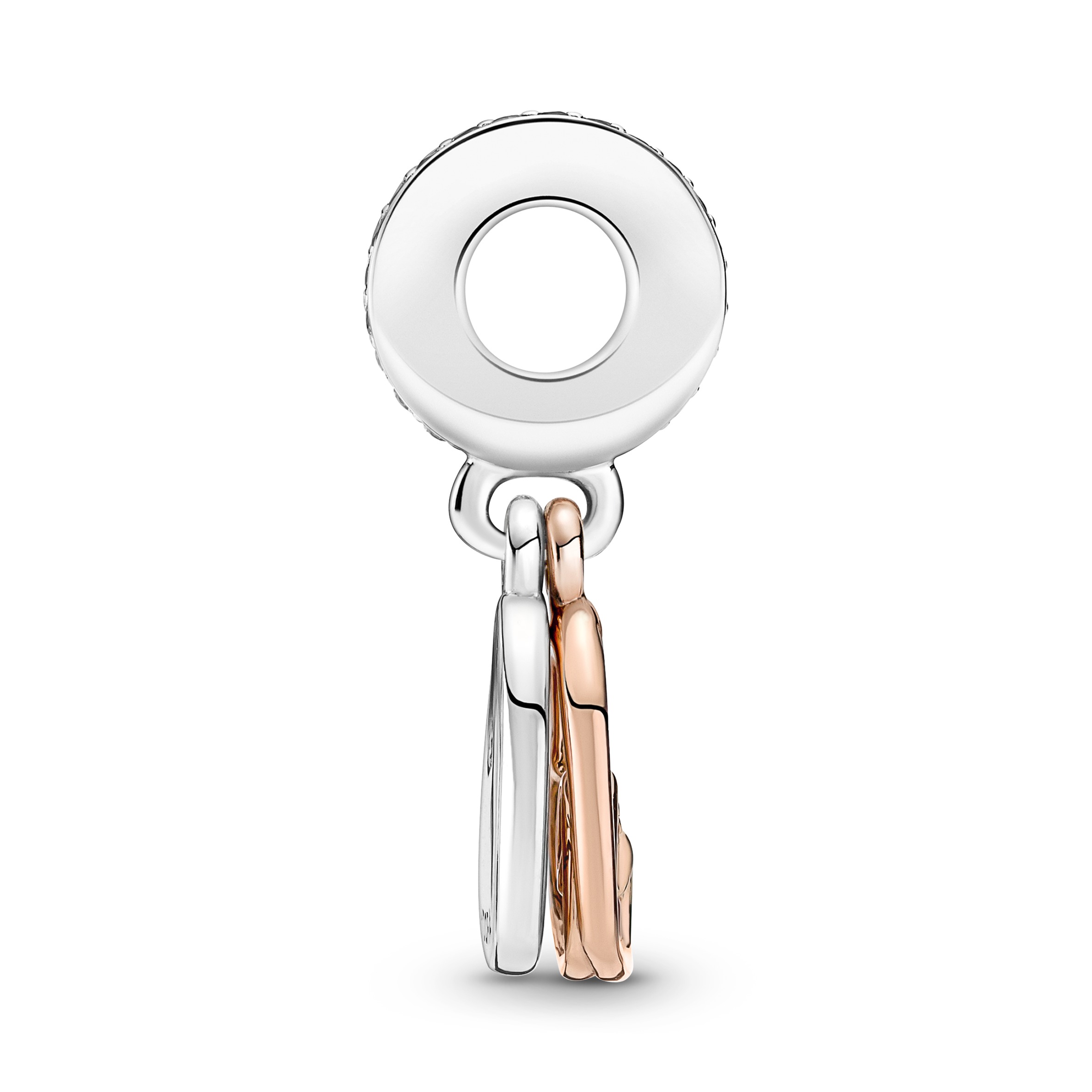 Pandora 'Familie & Vrienden' Dames 925 Sterling Zilveren Bedel - Zilver/Roze 781020C01 - Afbeelding 2