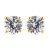 Luxenter oorbellen in 925 sterling zilver met briljant zirkonia's in 18K geelgoud - Basic