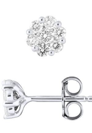 Stud Earrings Diamond 0,70 Cts - White Gold