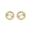 Luxenter oorbellen, 925 sterling zilveren naadim en glanzende 18K vergulde zirkonia afwerking