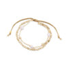 Luxenter armband, metaallegering athat met champagne zirkonia, 18K vergulde afwerking
