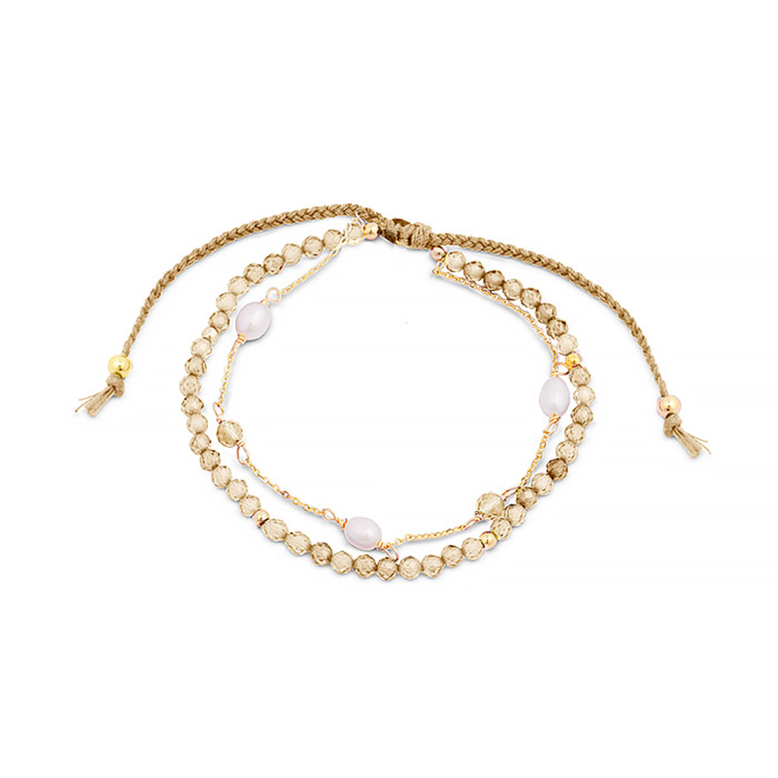 Luxenter armband, metaallegering athat met champagne zirkonia, 18K vergulde afwerking