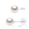 Oorbellen in Wit Goud 750 en Echte Gecultiveerde Parel Akoya Japanse Gecertificeerd Rond 6-7 mm - Afbeelding 2