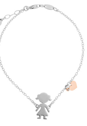 Orphelia 'Lyra' Dames 925 Sterling Zilveren Armband - Zilver/Rosé ZA-7390