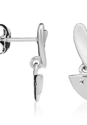 Orphelia Dames 925 Zilveren Hangende Oorbellen - Zilver ZO-5011