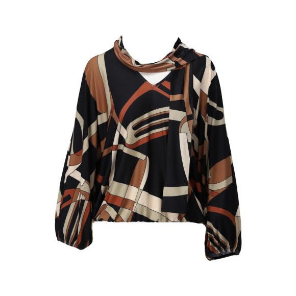K Design - Zwart | Dames | Blouse | Zwart | M | regular | Kamst mode
