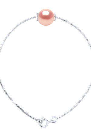 Mesh Armband Serpentine Ronde Zoetwater Pearl en Rose Natuurlijke 9-10 mm 925