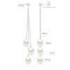 Oorbellen Trio - 3 Echte Cultuurzoetwaterparels Pear 7-8 mm - Afbeelding 2