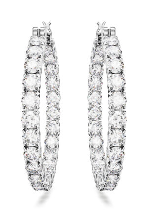 Alternative view of Swarovski 'Matrix' Dames Oorbellen van Basismetalen Hangers - Zilver 5647715
