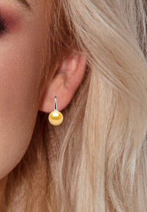 Alternative view of Oorbellen Hooks zoetwaterparels 9-10 mm Buttons Golden 925