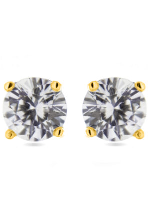 Luxenter Sterling zilveren 925 oorbellen met gerhodineerde briljant zirkonia - Basic