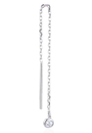 Gena Paris 'Round' Dames 925 Sterling Zilveren Oorknop
