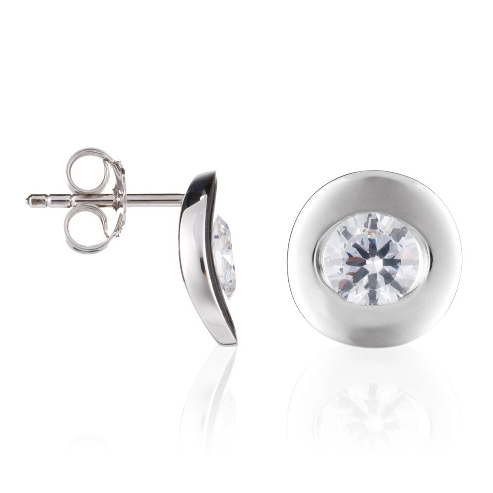Orphelia Dames 925 Sterling Zilveren Stud Oorbellen - Zilver ZO-5008 - Afbeelding 2