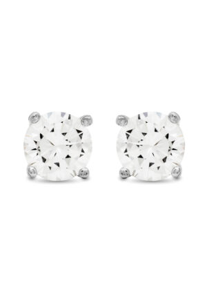 Luxenter oorbellen, basis 925 sterling zilver en glanzende zirkonia met gerhodineerde afwerking