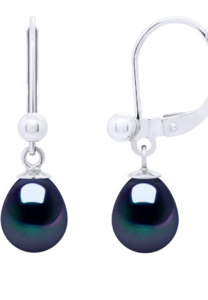 Oorbellen van 925 Zilver en Echt Gecultiveerde Zoetwaterparels Peer 7-8 mm