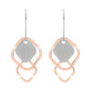 Orphelia 'Inez' Dames 925 Sterling Zilveren Oorbellen - Zilver/Rose ZO-7391