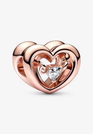 Pandora 'Stralend Hart' Vrouwen Goudkleurige Metalen Bedeltje - Roze 782493C01