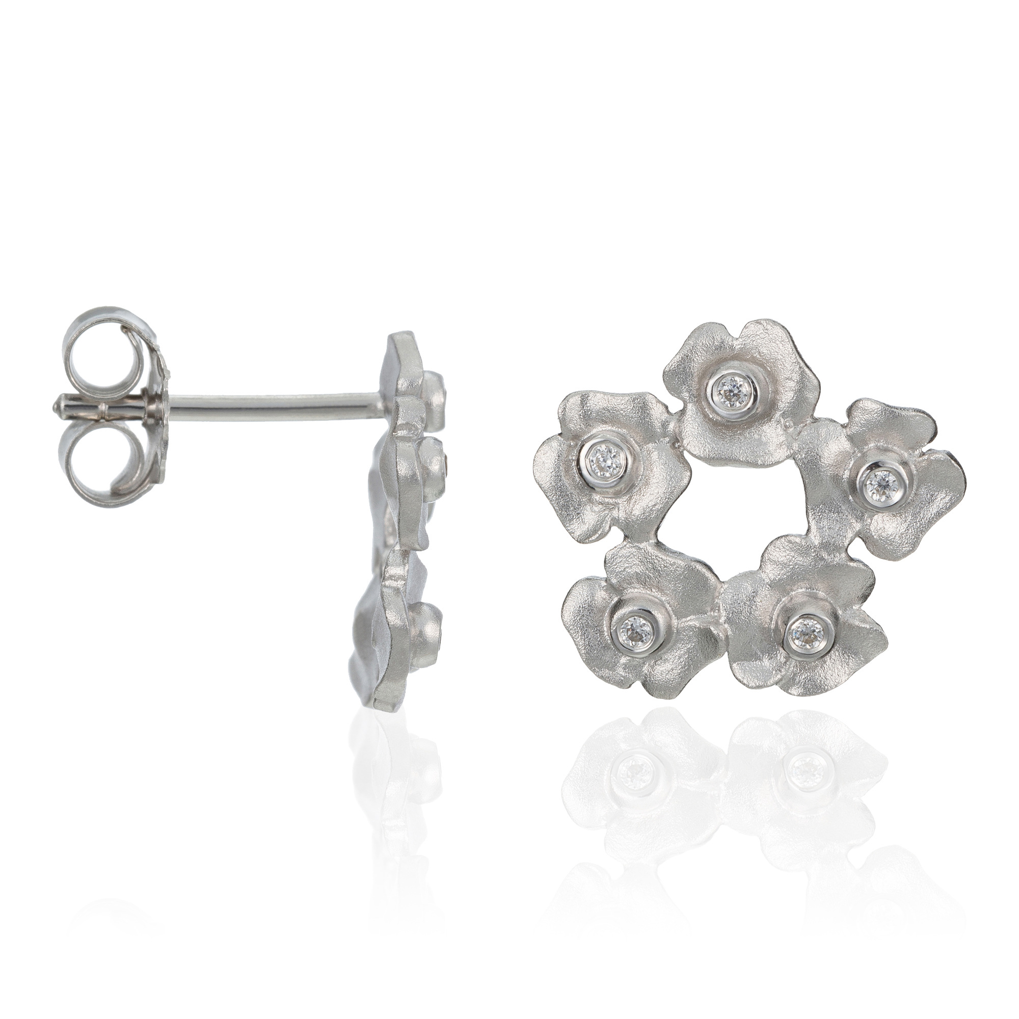 Orphelia Dames 925 Sterling Zilveren Stud Oorbellen - Zilver ZO-5245