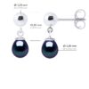 Oorbellen van zilver 925 en echte gecultiveerde zoetwaterparels per 6-7 mm - Afbeelding 2
